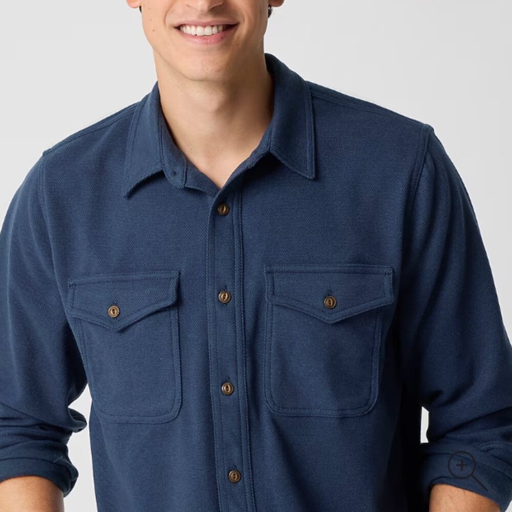 J. Crew Factory Double-knit work shirt • size medium • CA914